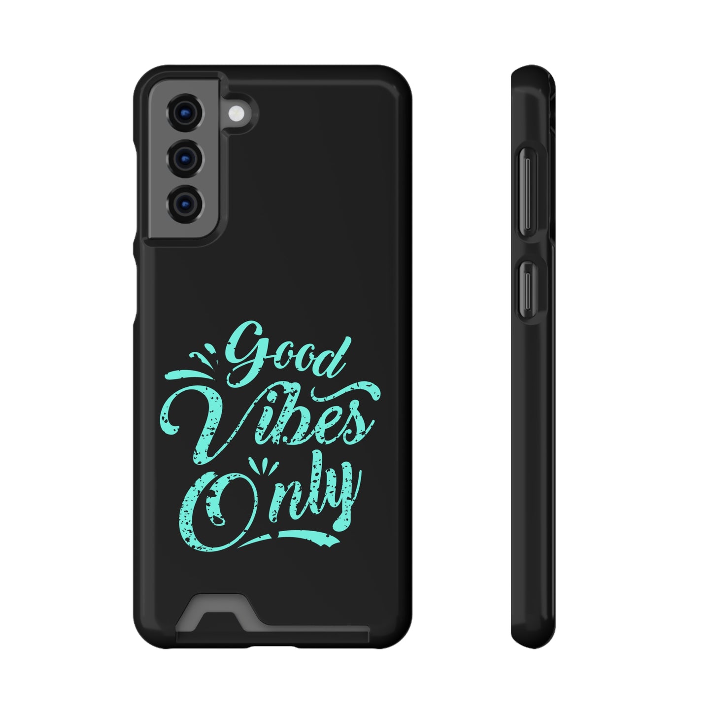 Good Vibes Only | Impact-Resistant Phone Case With Card Holder | iPhone Samsung Models