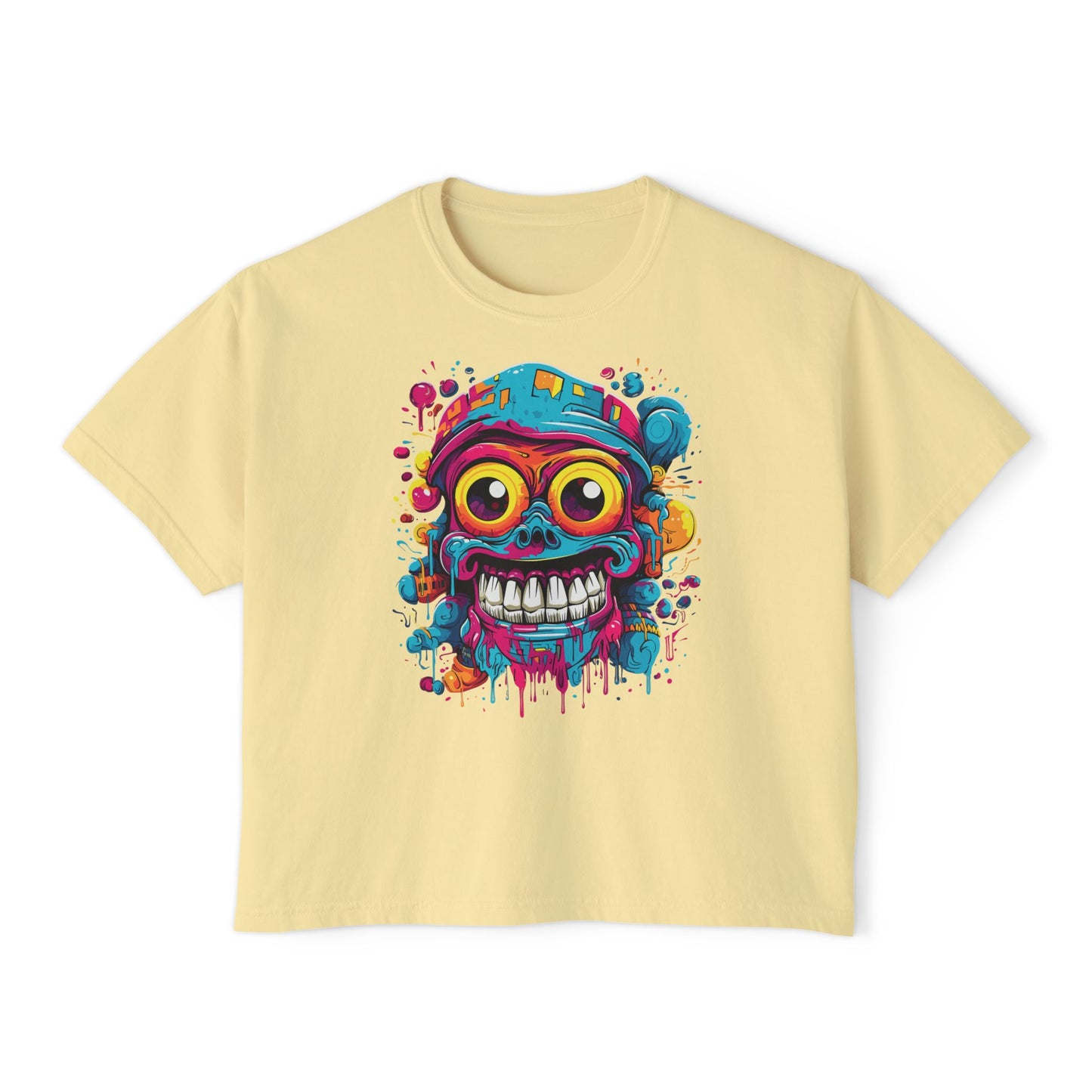 Krank It | Boxy Crop Tee - Trendy Casual Top, Festival Wear, Streetwear, Birthday Gift, Graphic Design Tee
