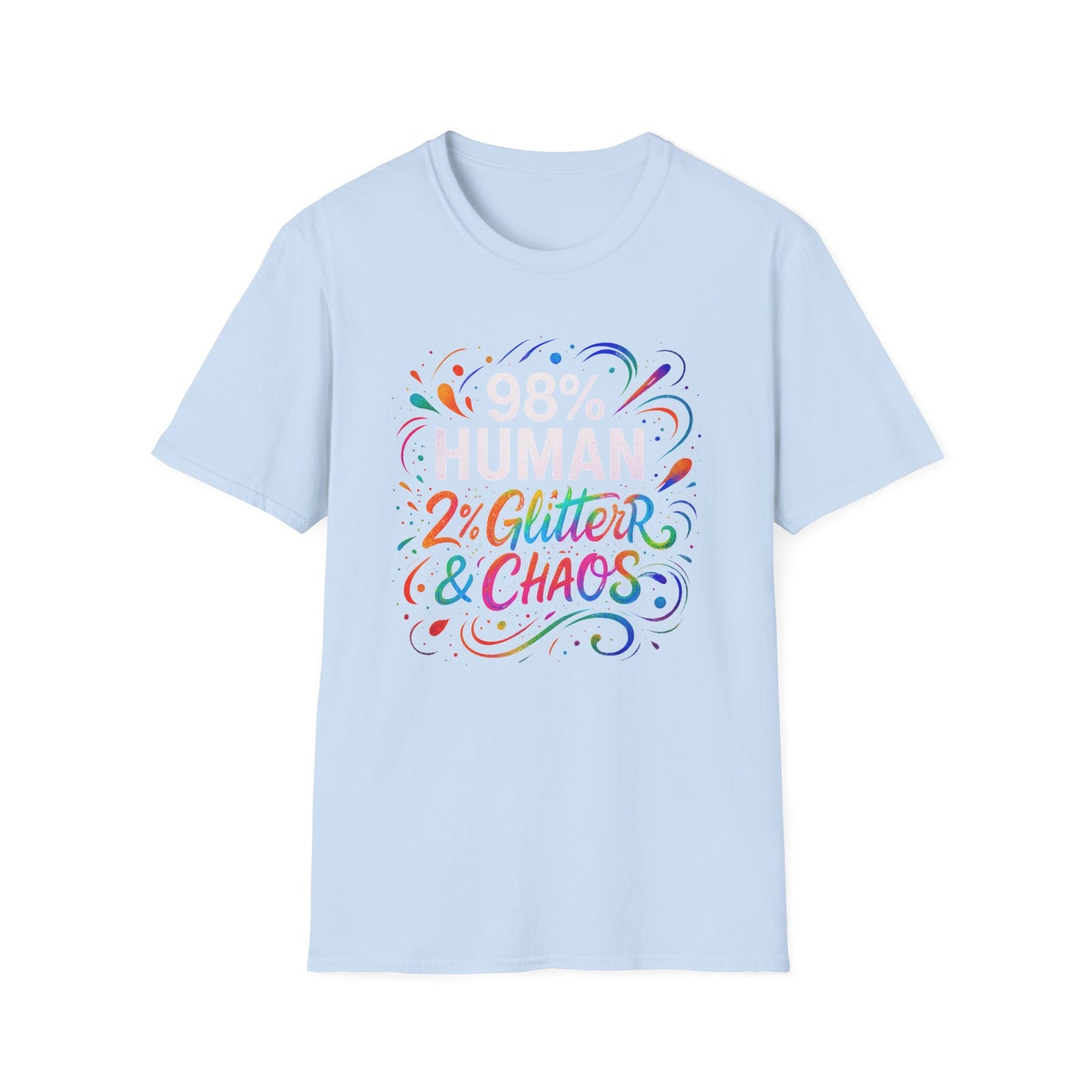 2% Glitter & Chaos | Adult Funny Shirt | Teen Shirt | Trending | Birthday Gift