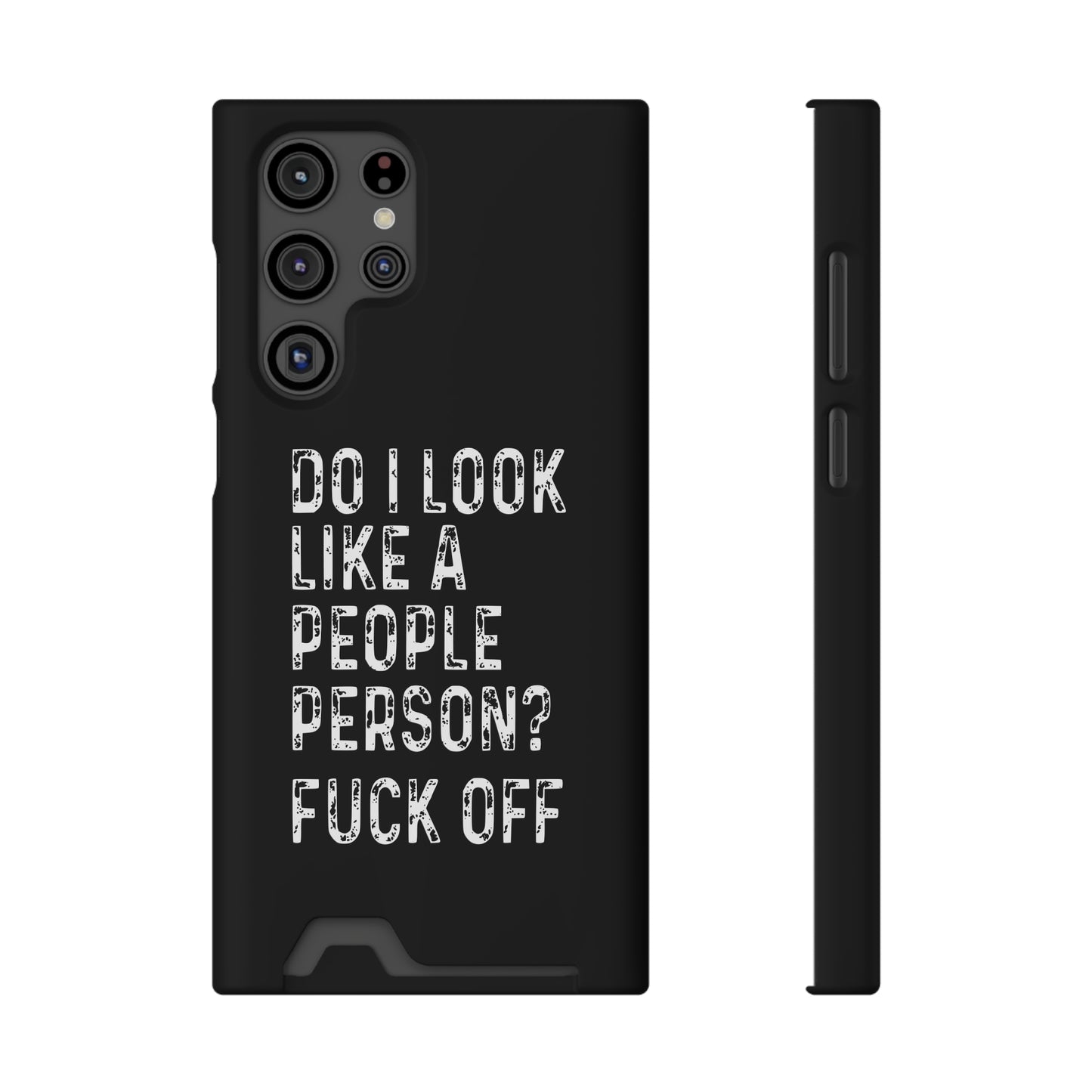 Fuck Off | Impact-Resistant Phone Case With Card Holder | iPhone Samsung Models