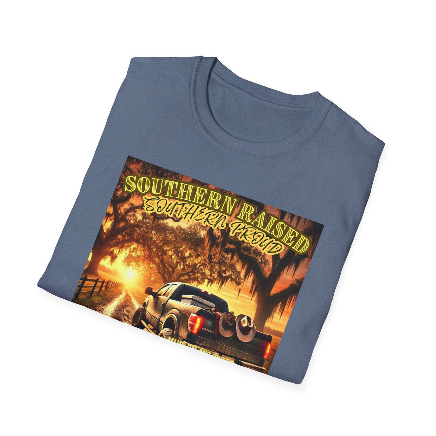 Southern Raised Southern Proud | The South Shirt | Adult Clothes | Teen Shirt | Trending | Birthday Gift | Unisex Softstyle T-Shirt