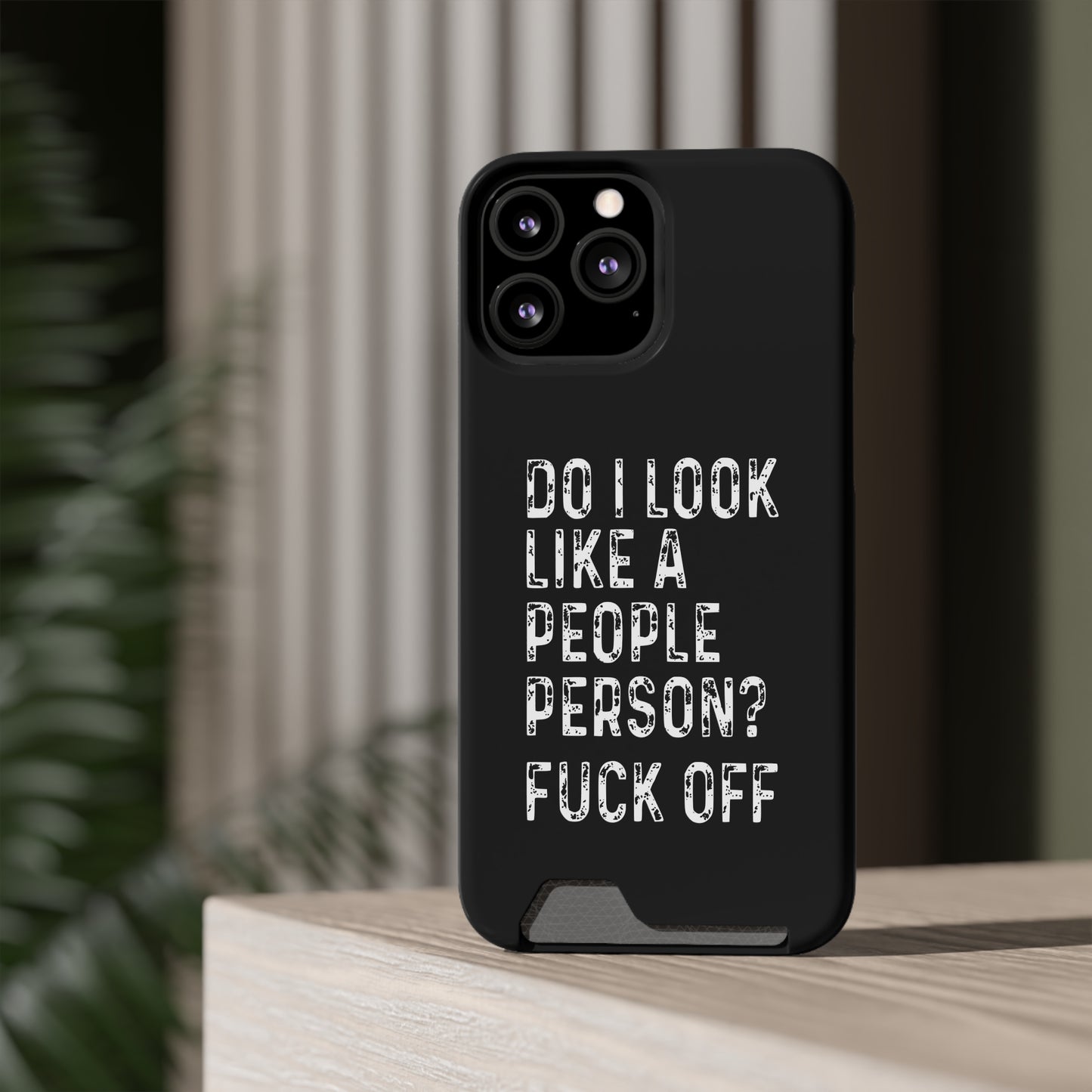 Fuck Off | Impact-Resistant Phone Case With Card Holder | iPhone Samsung Models