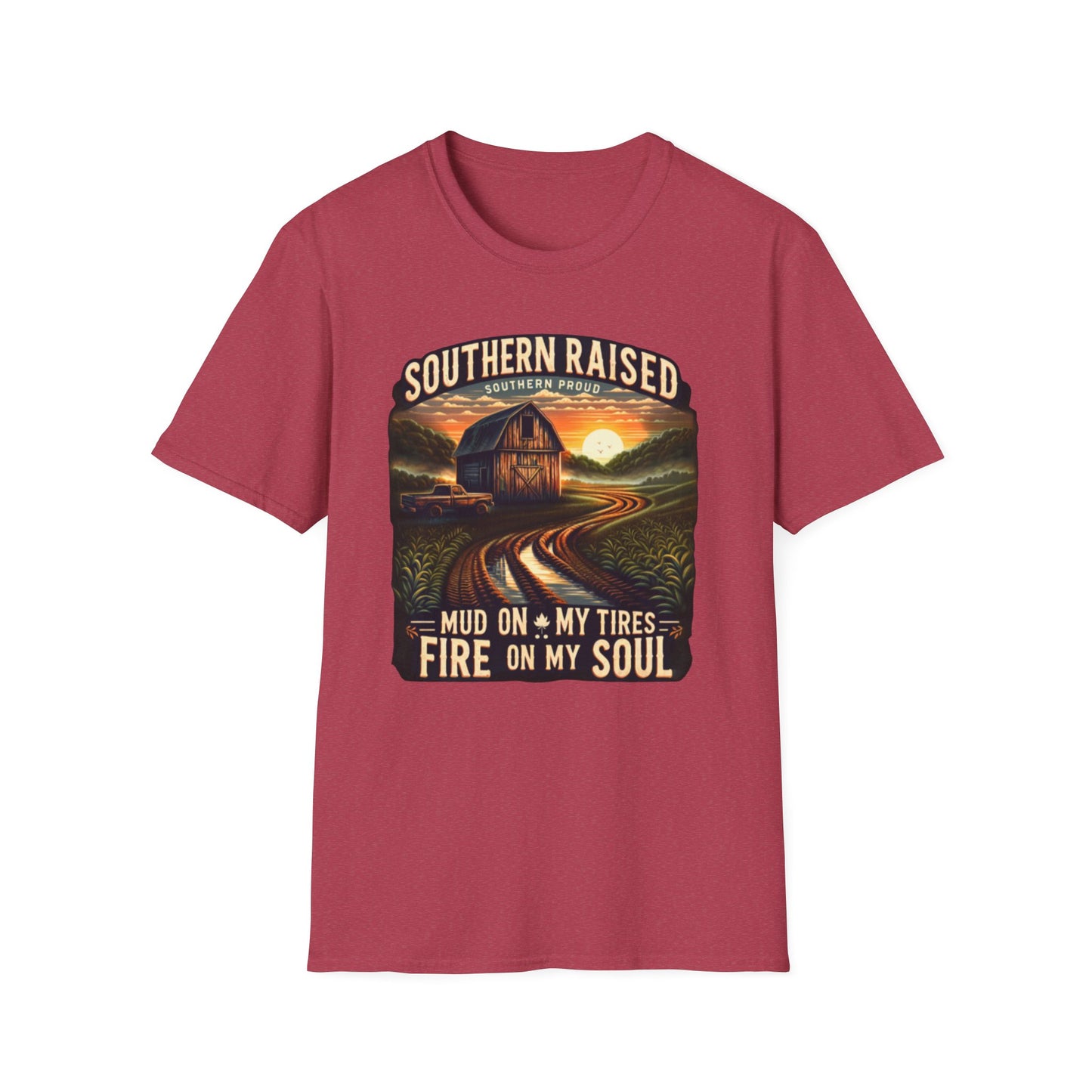 Southern Raised | Proud South Shirt | Adult Clothes | Teen Shirt | Trending | Birthday Gift | Unisex Softstyle T-Shirt