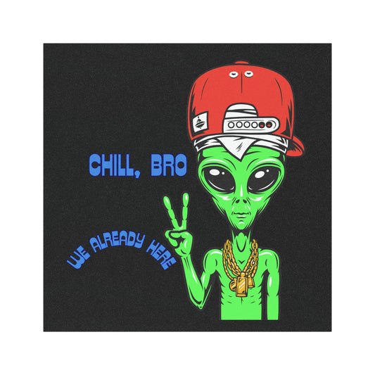 Chill Alien Funny Car Magnet | Cool Design | Eye Grabber | Car Accessory | Truck Decal | Truck Sticker | Unique Car Decal
