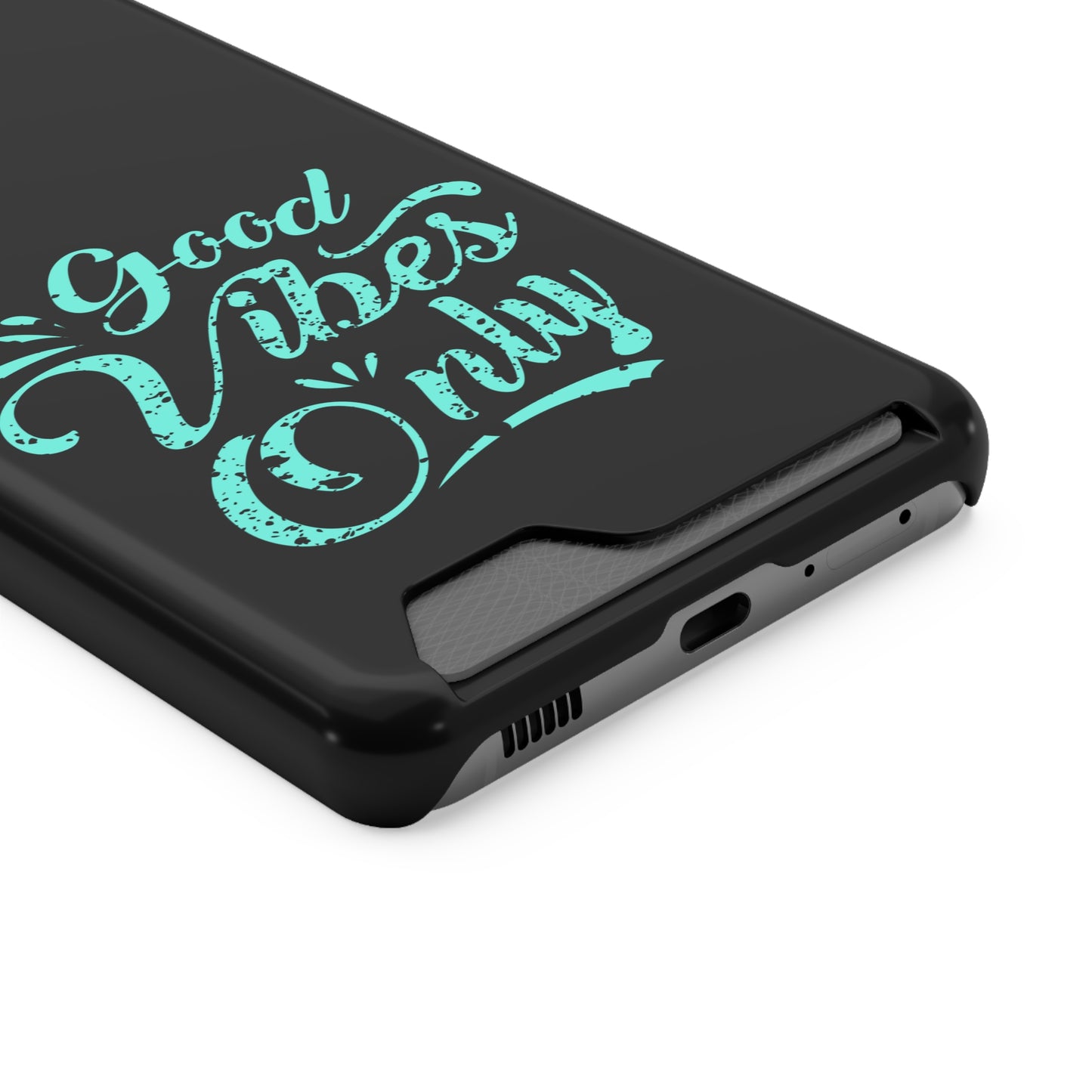 Good Vibes Only | Impact-Resistant Phone Case With Card Holder | iPhone Samsung Models