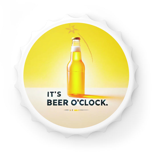 3" Beer Bottle Opener | It's Beer O'Clock | Funny Gift | Man Cave | Bar Accessory