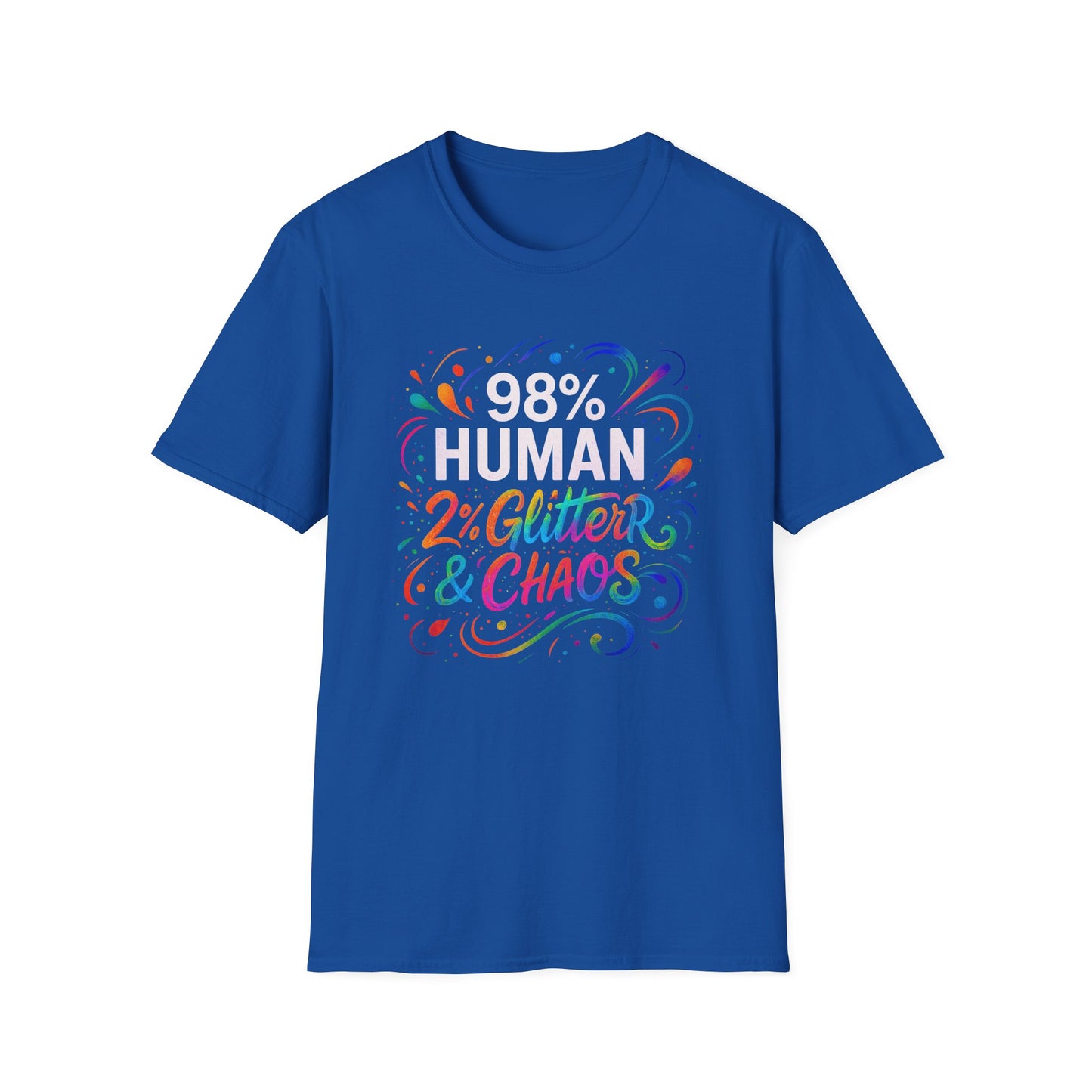 2% Glitter & Chaos | Adult Funny Shirt | Teen Shirt | Trending | Birthday Gift