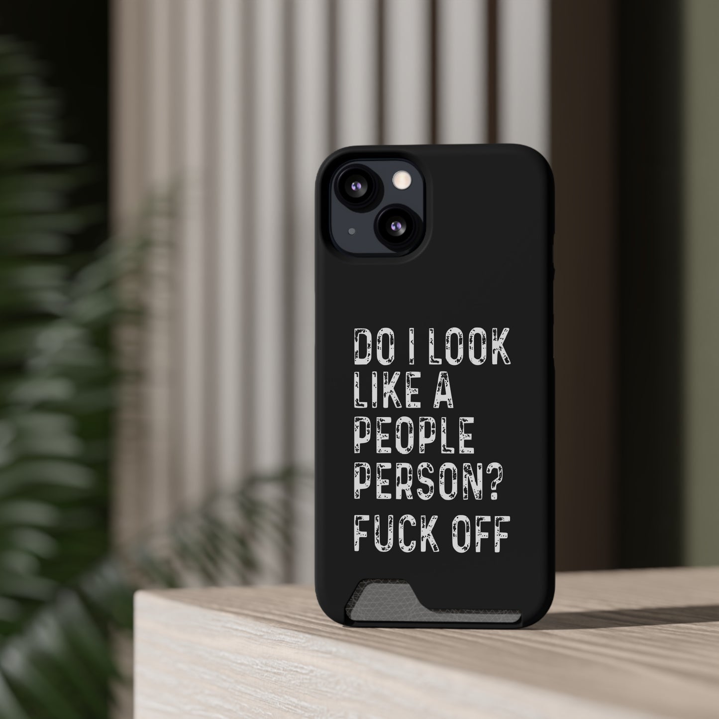 Fuck Off | Impact-Resistant Phone Case With Card Holder | iPhone Samsung Models