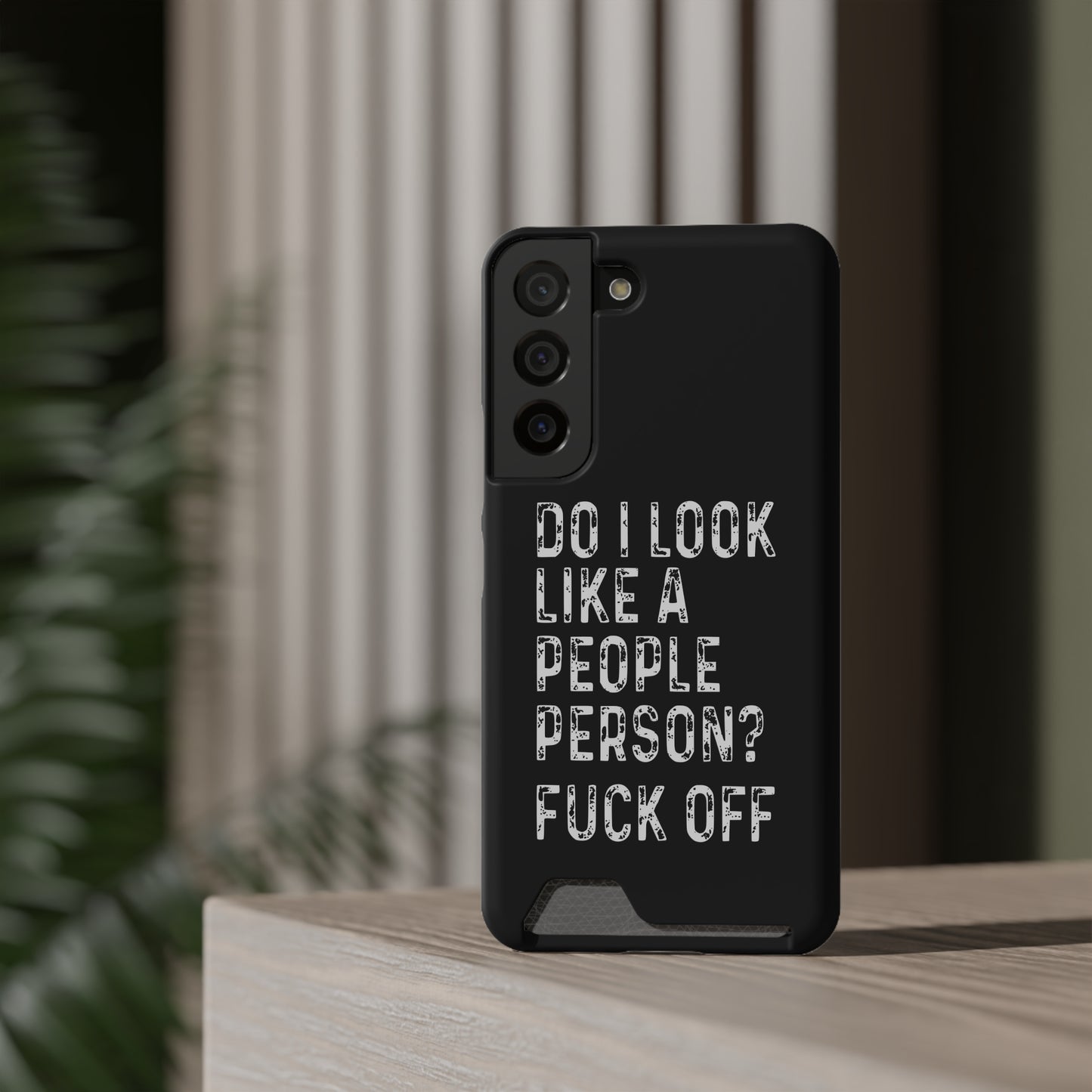 Fuck Off | Impact-Resistant Phone Case With Card Holder | iPhone Samsung Models