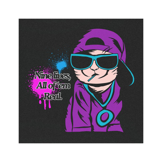 Nine Lives | Cool Cat Car Magnet | Cool Design | Eye Grabber | Car Accessory | Truck Decal | Truck Sticker | Unique Car Decal