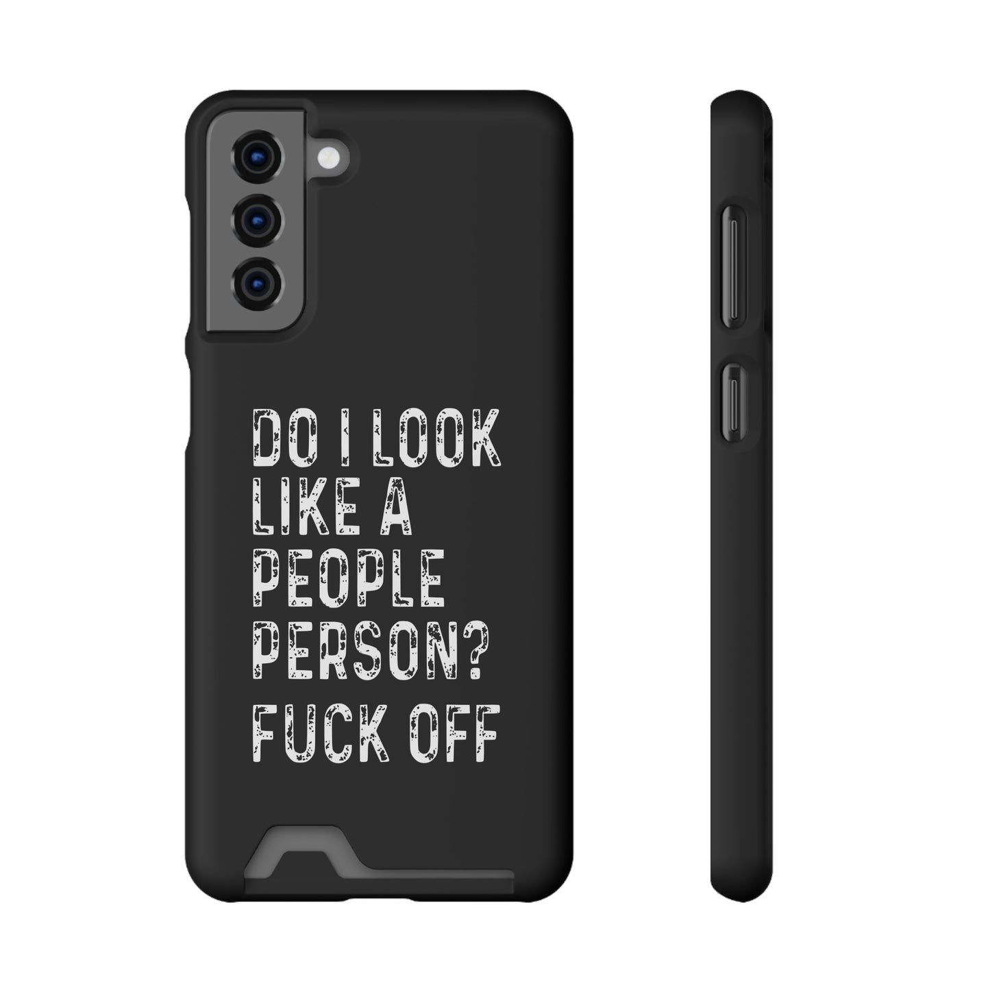 Fuck Off | Impact-Resistant Phone Case With Card Holder | iPhone Samsung Models