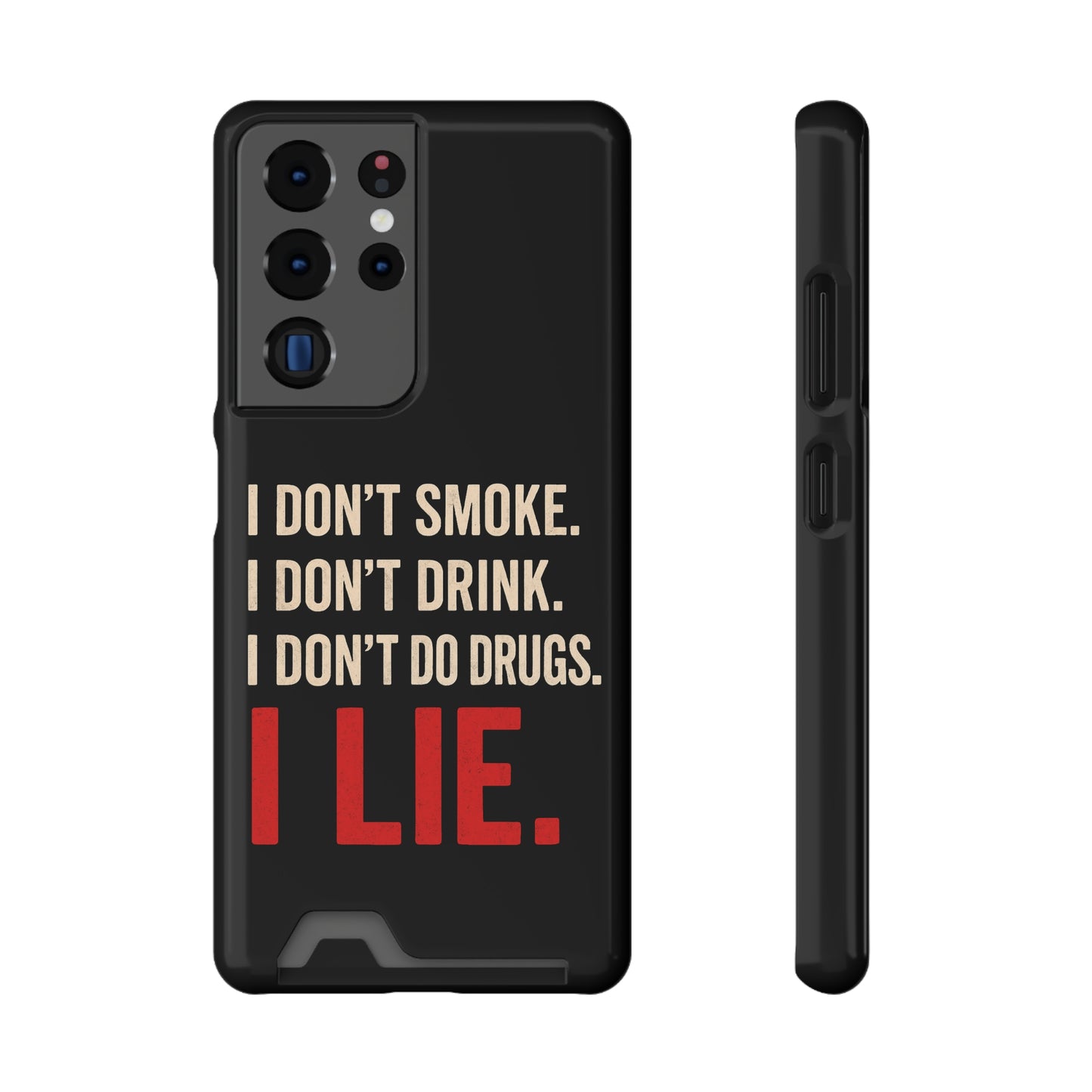 I Lie | Funny Impact-Resistant Phone Case With Card Holder | iPhone Samsung Models