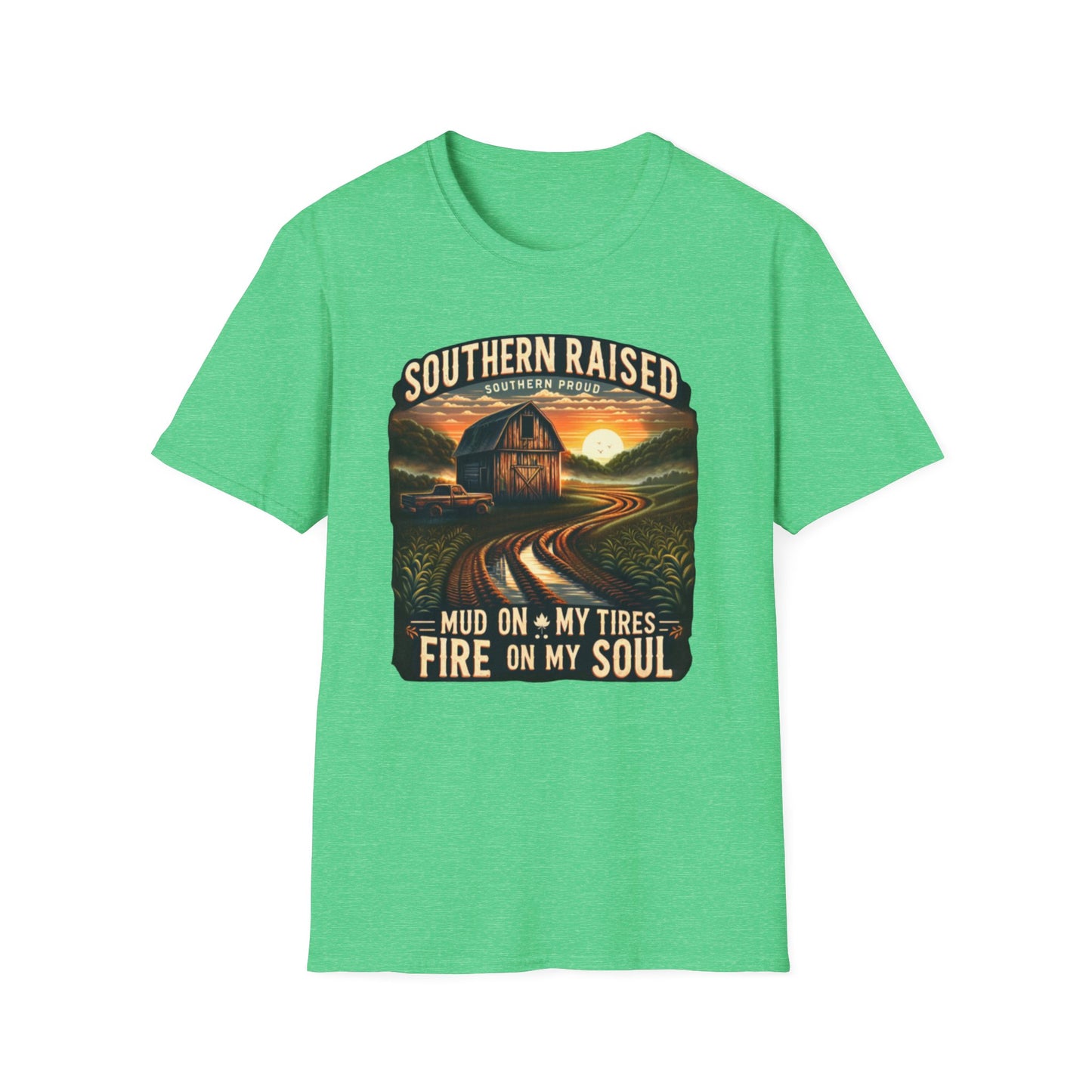 Southern Raised | Proud South Shirt | Adult Clothes | Teen Shirt | Trending | Birthday Gift | Unisex Softstyle T-Shirt