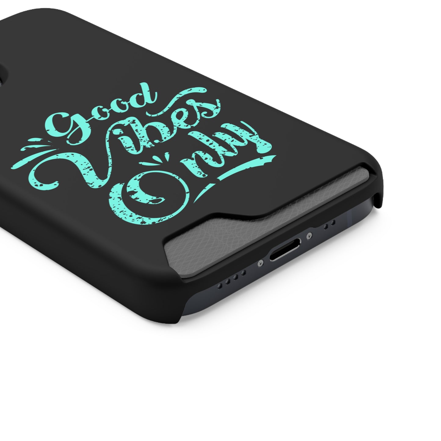 Good Vibes Only | Impact-Resistant Phone Case With Card Holder | iPhone Samsung Models