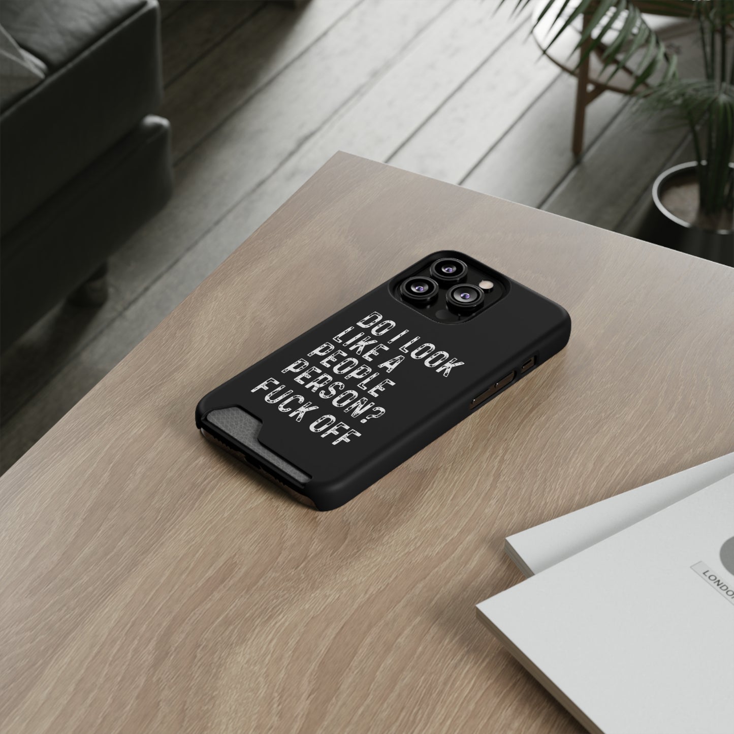 Fuck Off | Impact-Resistant Phone Case With Card Holder | iPhone Samsung Models