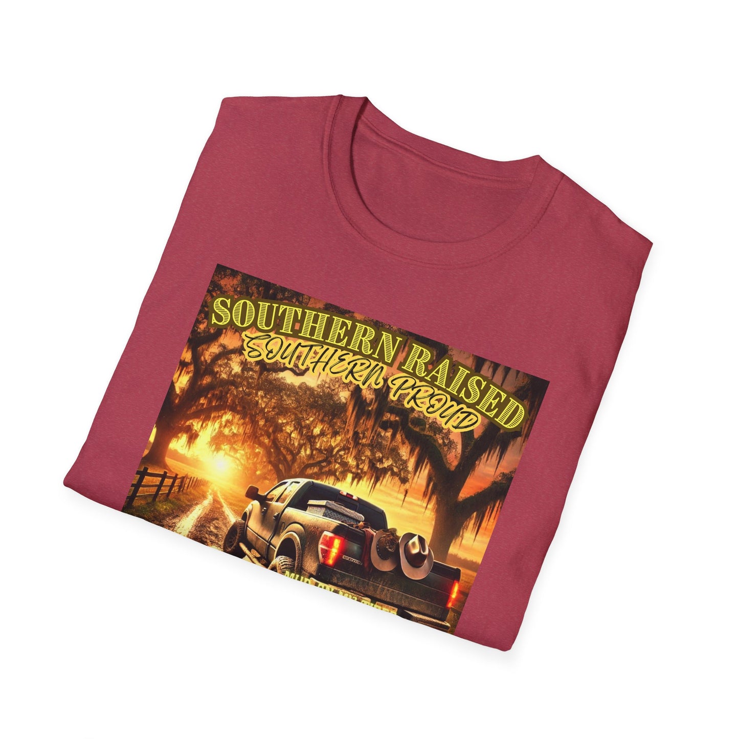 Southern Raised Southern Proud | The South Shirt | Adult Clothes | Teen Shirt | Trending | Birthday Gift | Unisex Softstyle T-Shirt