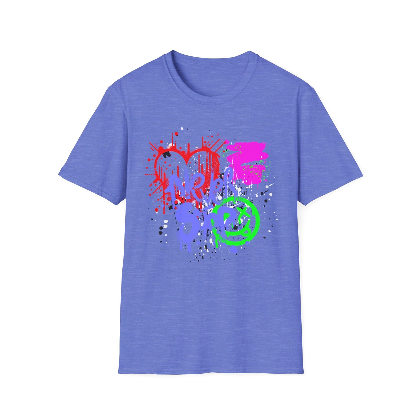 Never Stop | Colorful Kids Shirt | Cool Teen Shirt | Graffiti Fashion | Trending | Cool Design | Birthday Gift | Unisex Softstyle T-Shirt