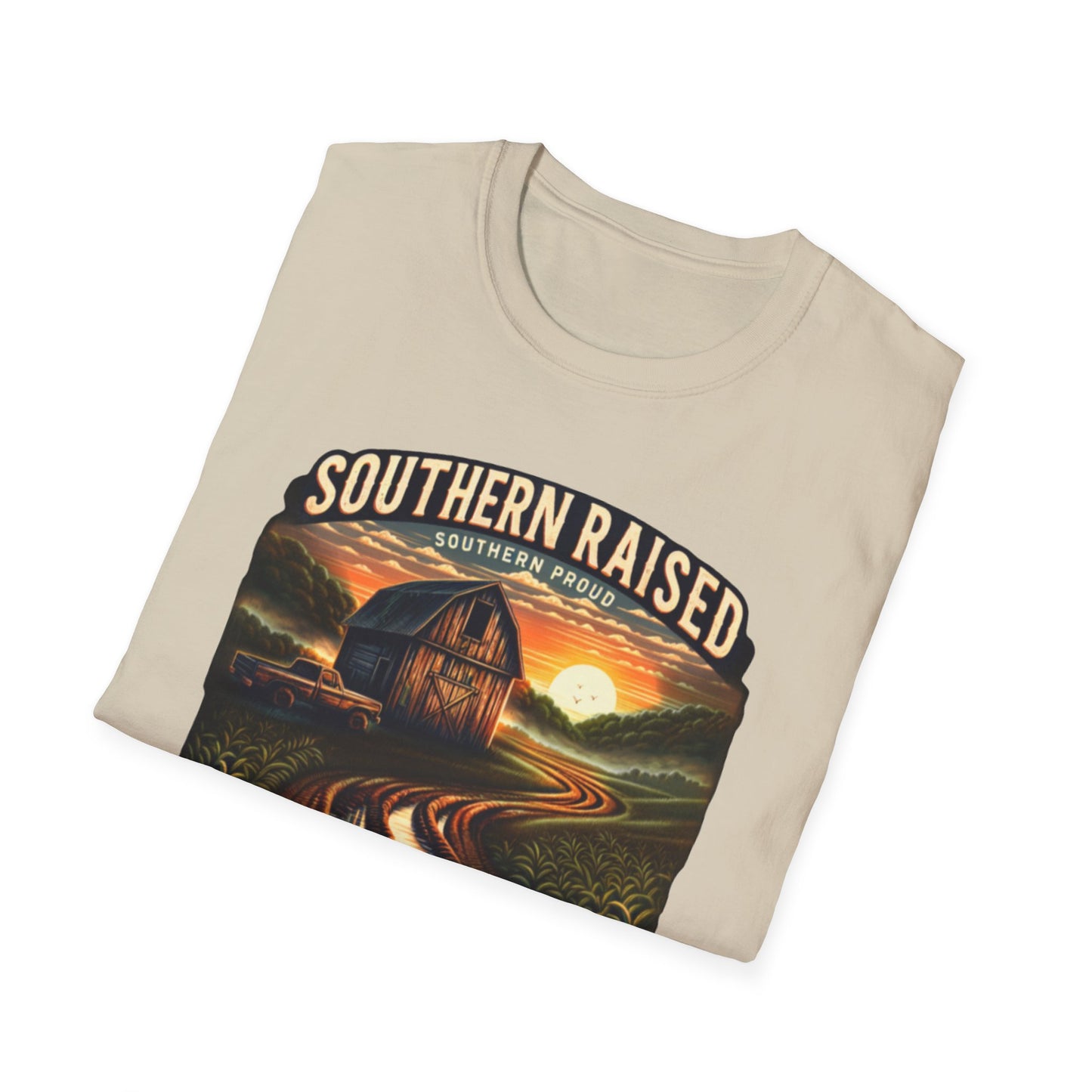 Southern Raised | Proud South Shirt | Adult Clothes | Teen Shirt | Trending | Birthday Gift | Unisex Softstyle T-Shirt
