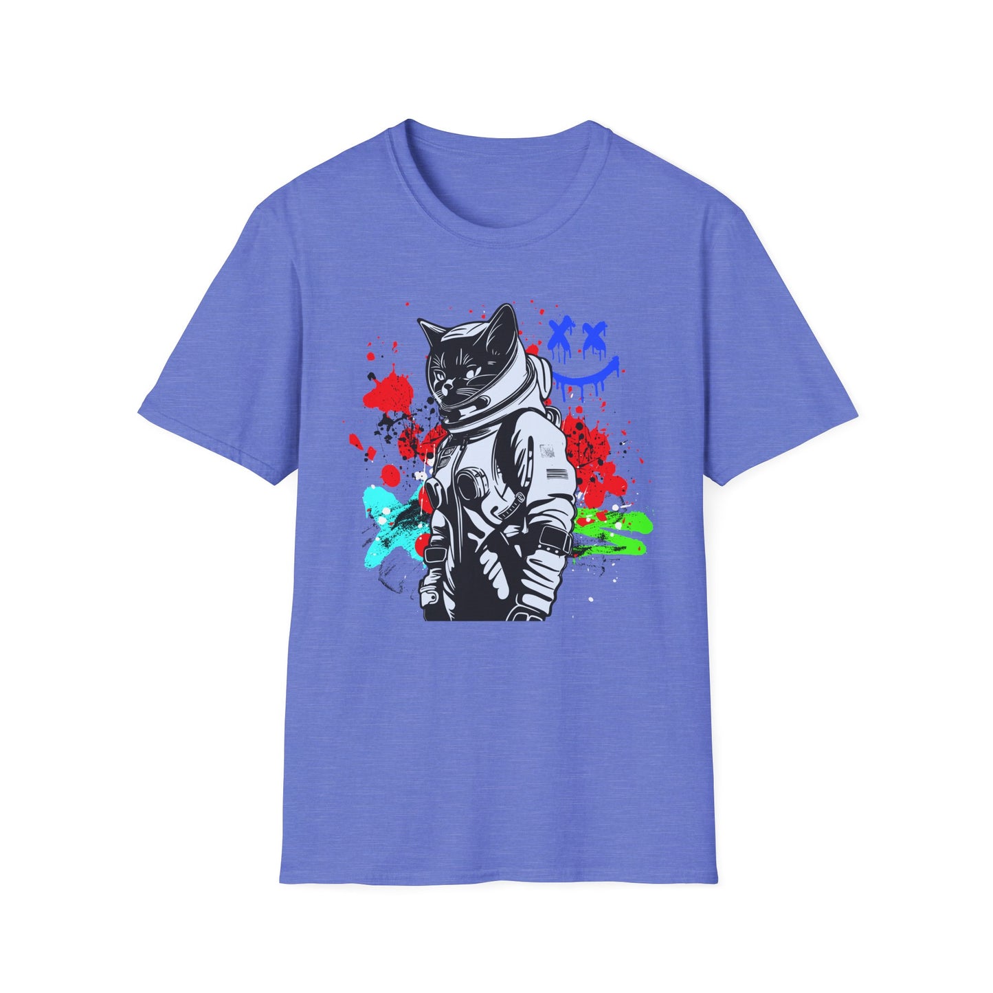 Feline Fury | Colorful Cat Shirt | Cool Teen Shirt | Fashion | Trending | Dope | Cool Design | Birthday Gift | Unisex Softstyle T-Shirt