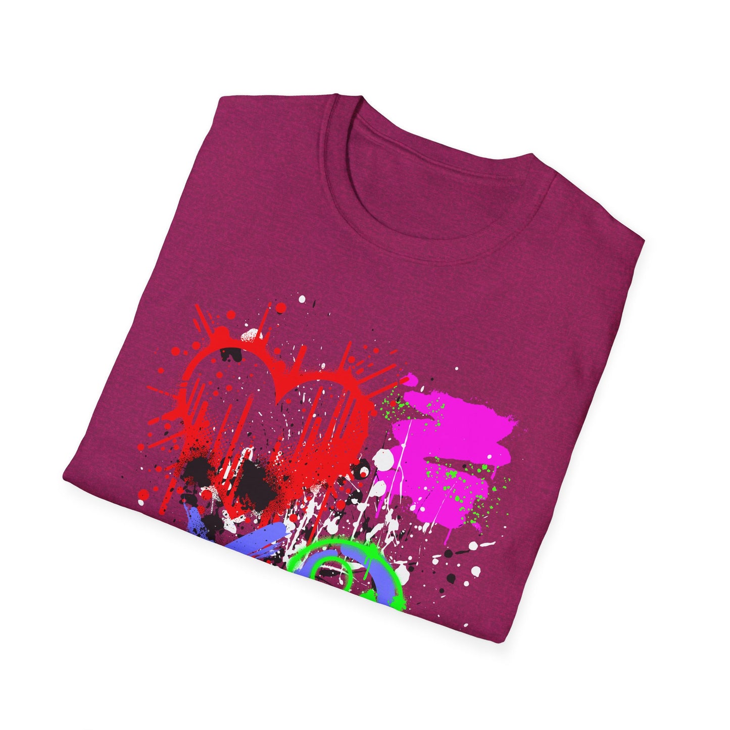 XOXO Heart Shirt | Colorful Kids Shirt | Cool Teen Shirt | Graffiti Fashion | Trending | Dope | Birthday Gift | Unisex Softstyle T-Shirt