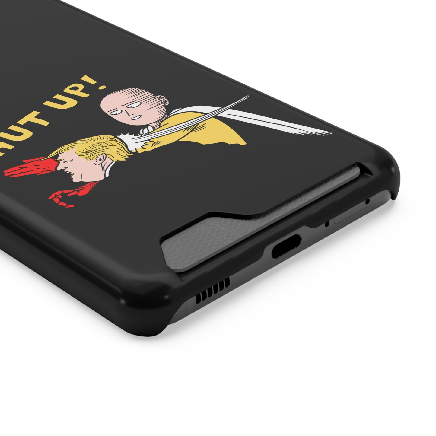 Shut Up! | Impact-Resistant Phone Case With Card Holder | iPhone Samsung Models