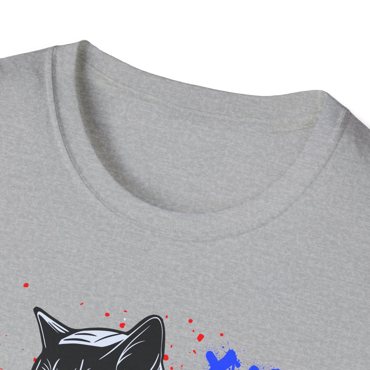 Feline Fury | Colorful Cat Shirt | Cool Teen Shirt | Fashion | Trending | Dope | Cool Design | Birthday Gift | Unisex Softstyle T-Shirt