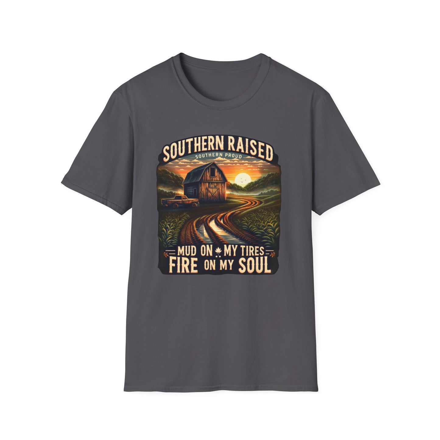 Southern Raised | Proud South Shirt | Adult Clothes | Teen Shirt | Trending | Birthday Gift | Unisex Softstyle T-Shirt