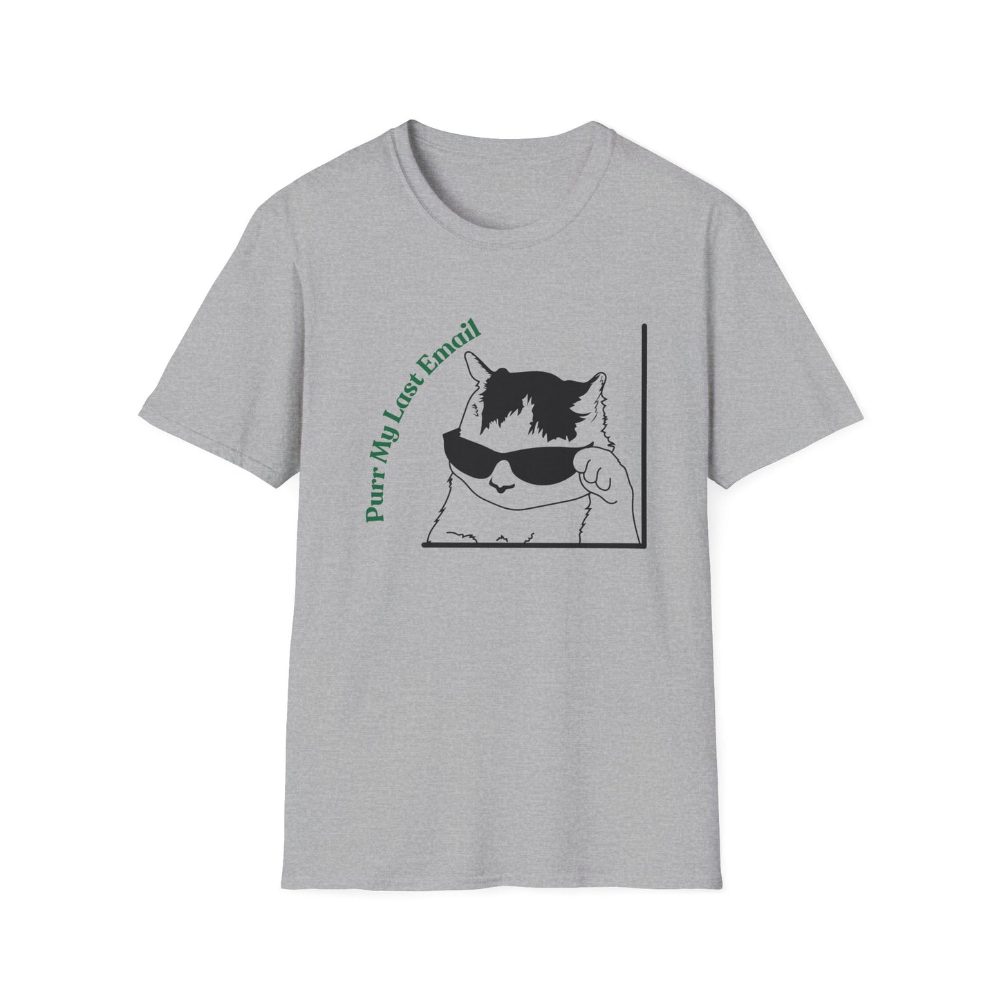 Purr My Last Email | Funny Shirt | Trending | Cat Lover | Cool Design | Birthday Gift | Unisex Softstyle T-Shirt