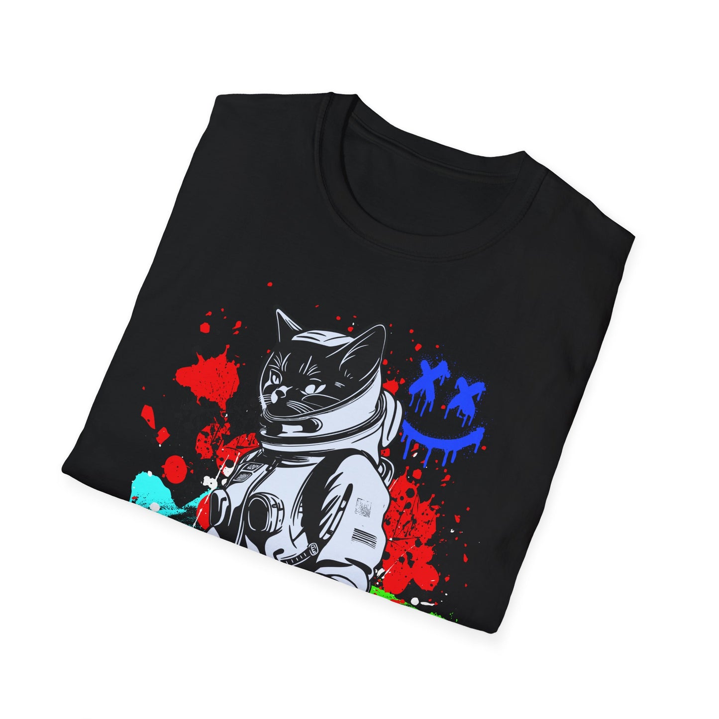 Feline Fury | Colorful Cat Shirt | Cool Teen Shirt | Fashion | Trending | Dope | Cool Design | Birthday Gift | Unisex Softstyle T-Shirt