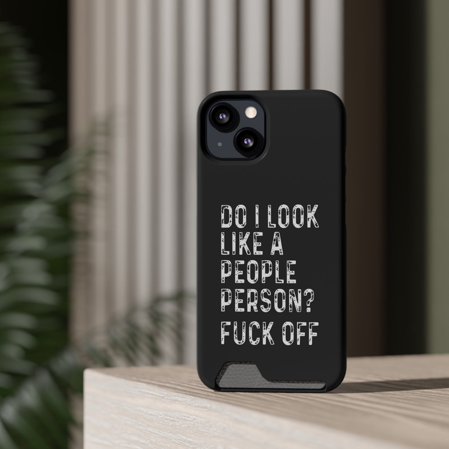 Fuck Off | Impact-Resistant Phone Case With Card Holder | iPhone Samsung Models