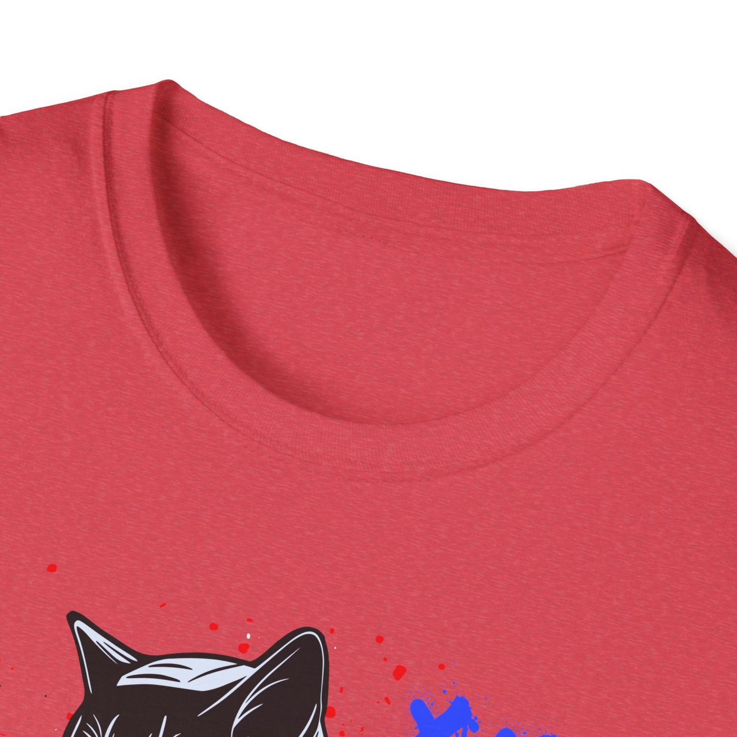 Feline Fury | Colorful Cat Shirt | Cool Teen Shirt | Fashion | Trending | Dope | Cool Design | Birthday Gift | Unisex Softstyle T-Shirt