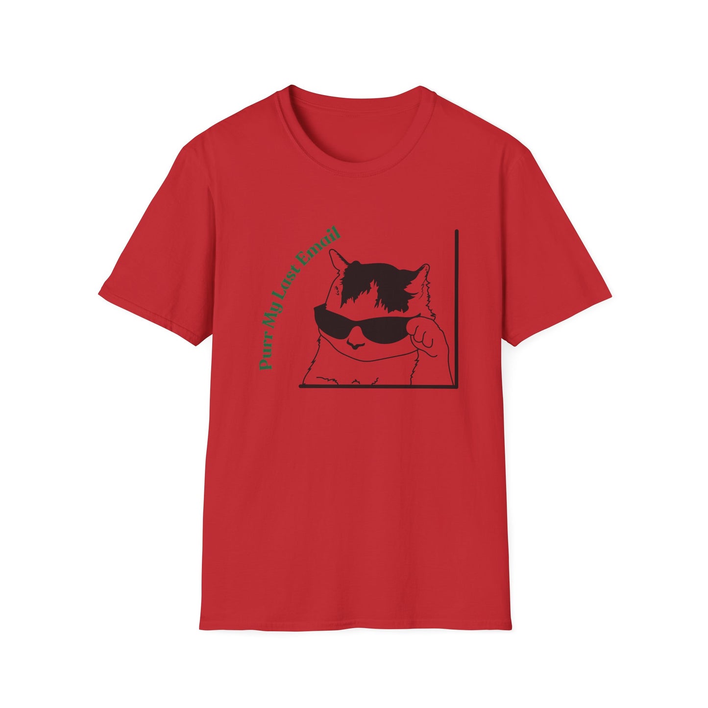 Purr My Last Email | Funny Shirt | Trending | Cat Lover | Cool Design | Birthday Gift | Unisex Softstyle T-Shirt
