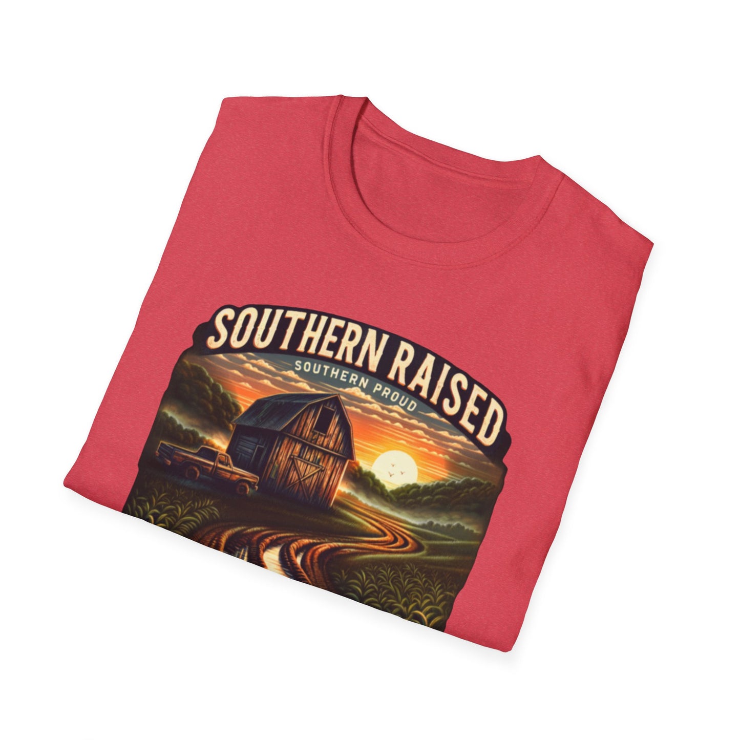 Southern Raised | Proud South Shirt | Adult Clothes | Teen Shirt | Trending | Birthday Gift | Unisex Softstyle T-Shirt