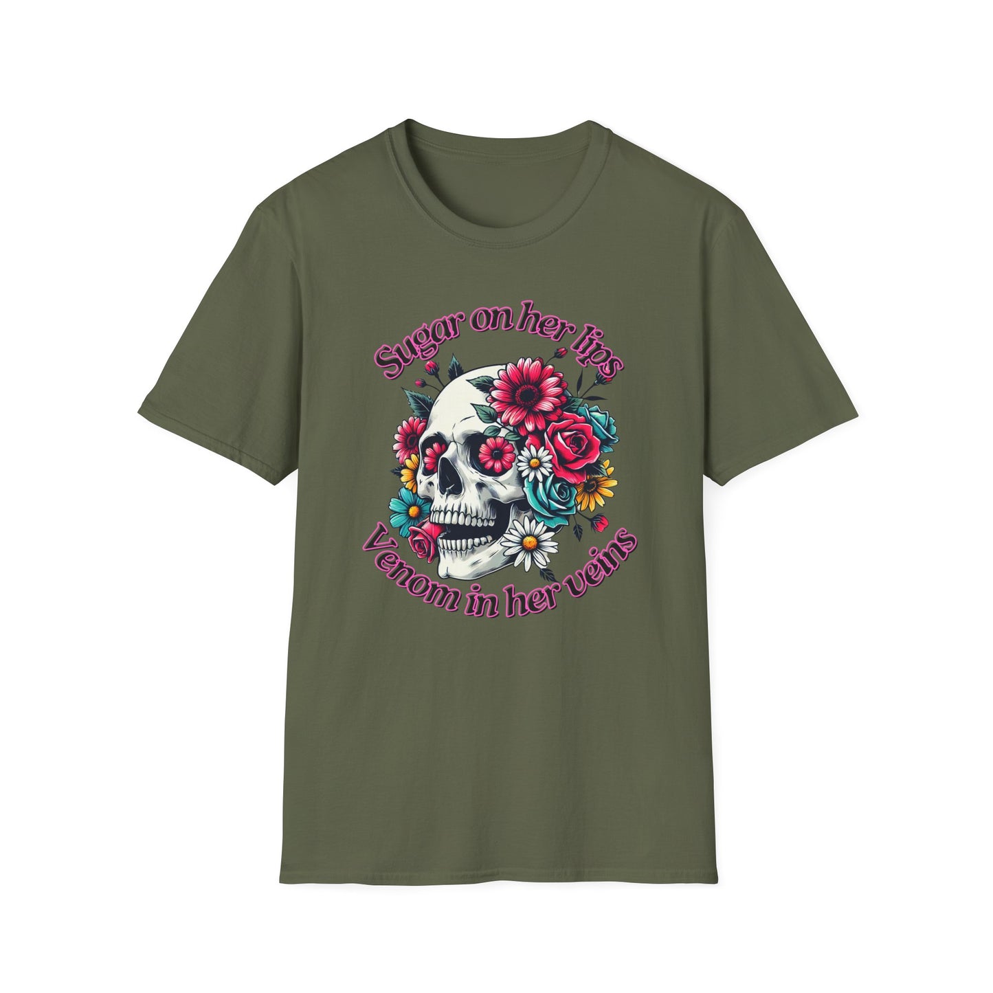 Sugar on her lips | Adult Clothes | Teen Shirt | Cool Shirt | Trending | Birthday Gift | Unisex Softstyle T-Shirt