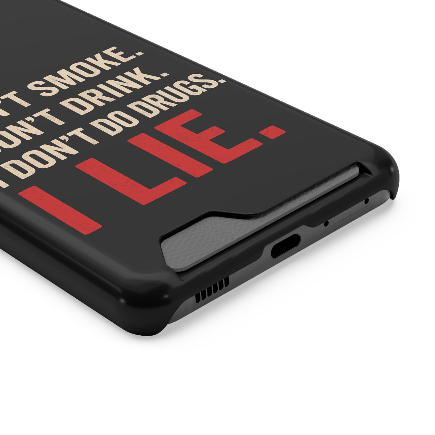 I Lie | Funny Impact-Resistant Phone Case With Card Holder | iPhone Samsung Models