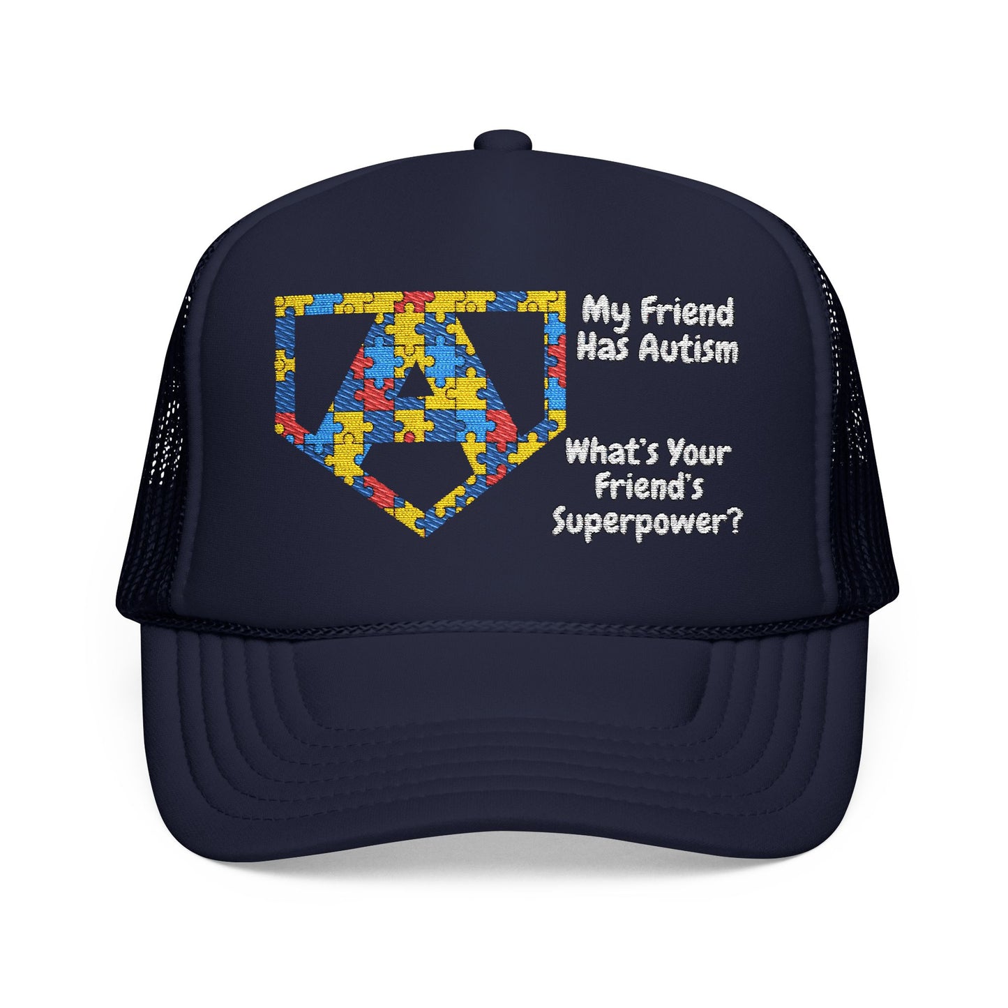 What's Your Friend's Superpower? - Embroidered 100% Polyester Hat | Custom Headwear