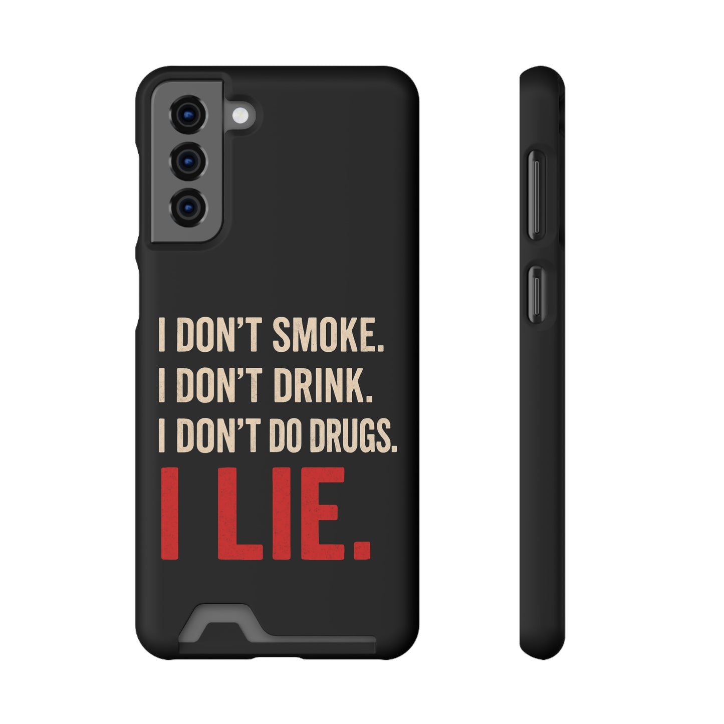 I Lie | Funny Impact-Resistant Phone Case With Card Holder | iPhone Samsung Models