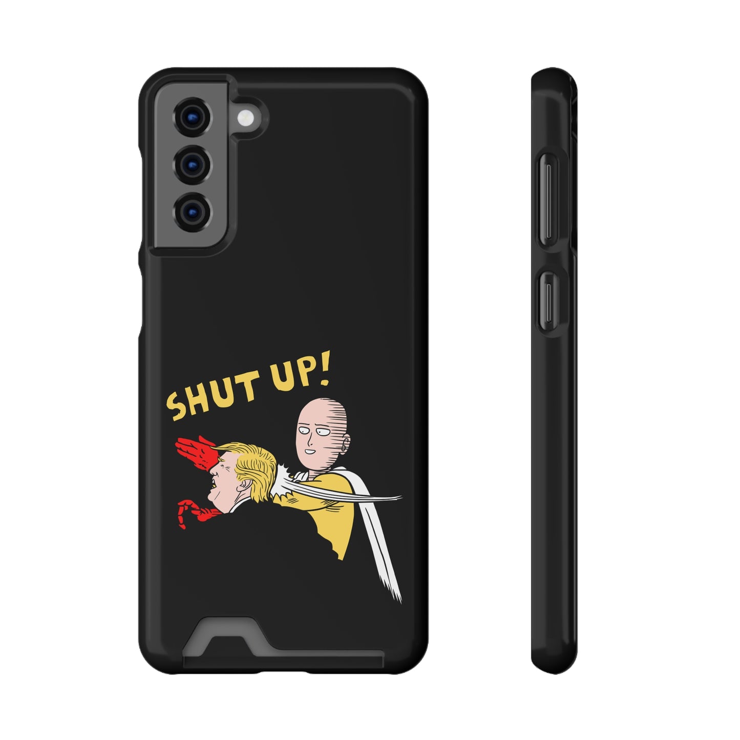 Shut Up! | Impact-Resistant Phone Case With Card Holder | iPhone Samsung Models