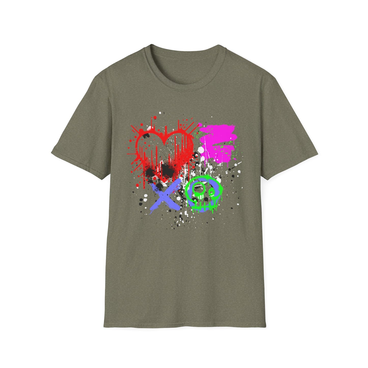 XOXO Heart Shirt | Colorful Kids Shirt | Cool Teen Shirt | Graffiti Fashion | Trending | Dope | Birthday Gift | Unisex Softstyle T-Shirt