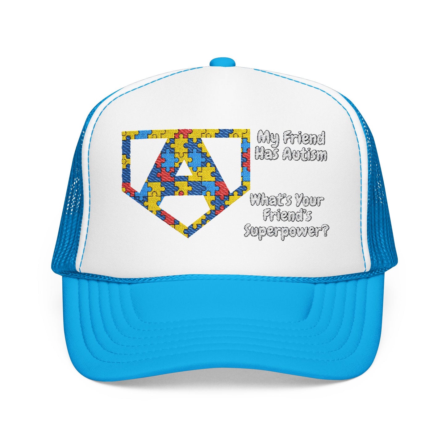 What's Your Friend's Superpower? - Embroidered 100% Polyester Hat | Custom Headwear