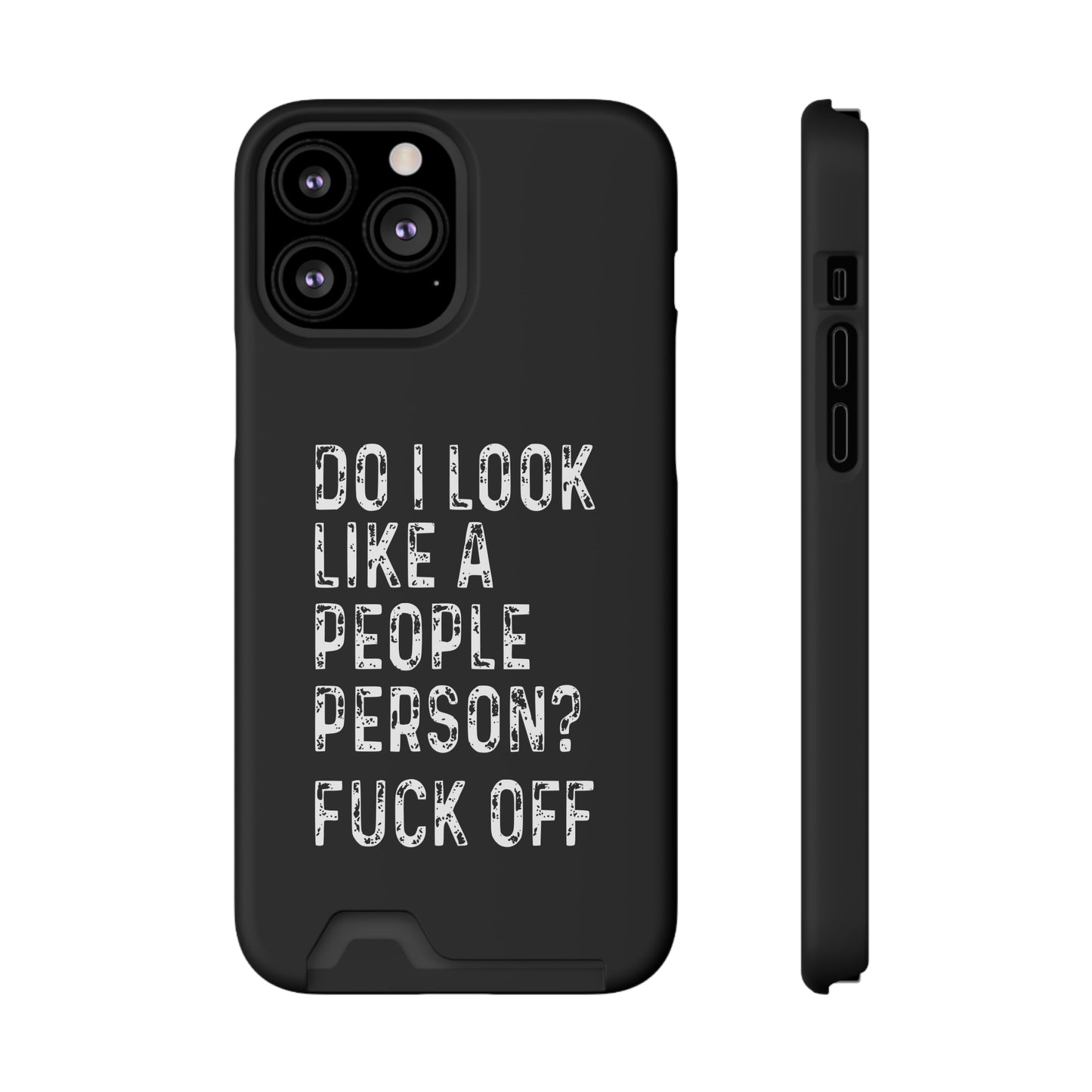 Fuck Off | Impact-Resistant Phone Case With Card Holder | iPhone Samsung Models