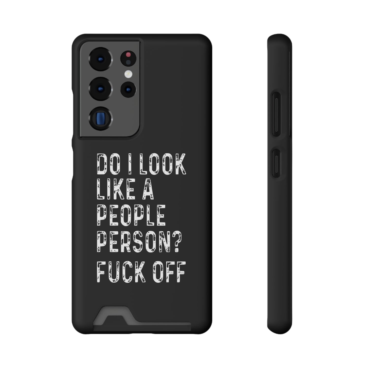 Fuck Off | Impact-Resistant Phone Case With Card Holder | iPhone Samsung Models
