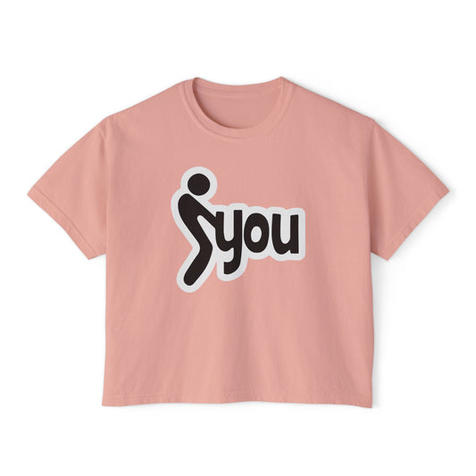 F You | Boxy Crop Tee - Trendy Casual Top, Festival Wear, Streetwear, Birthday Gift, Graphic Design Tee