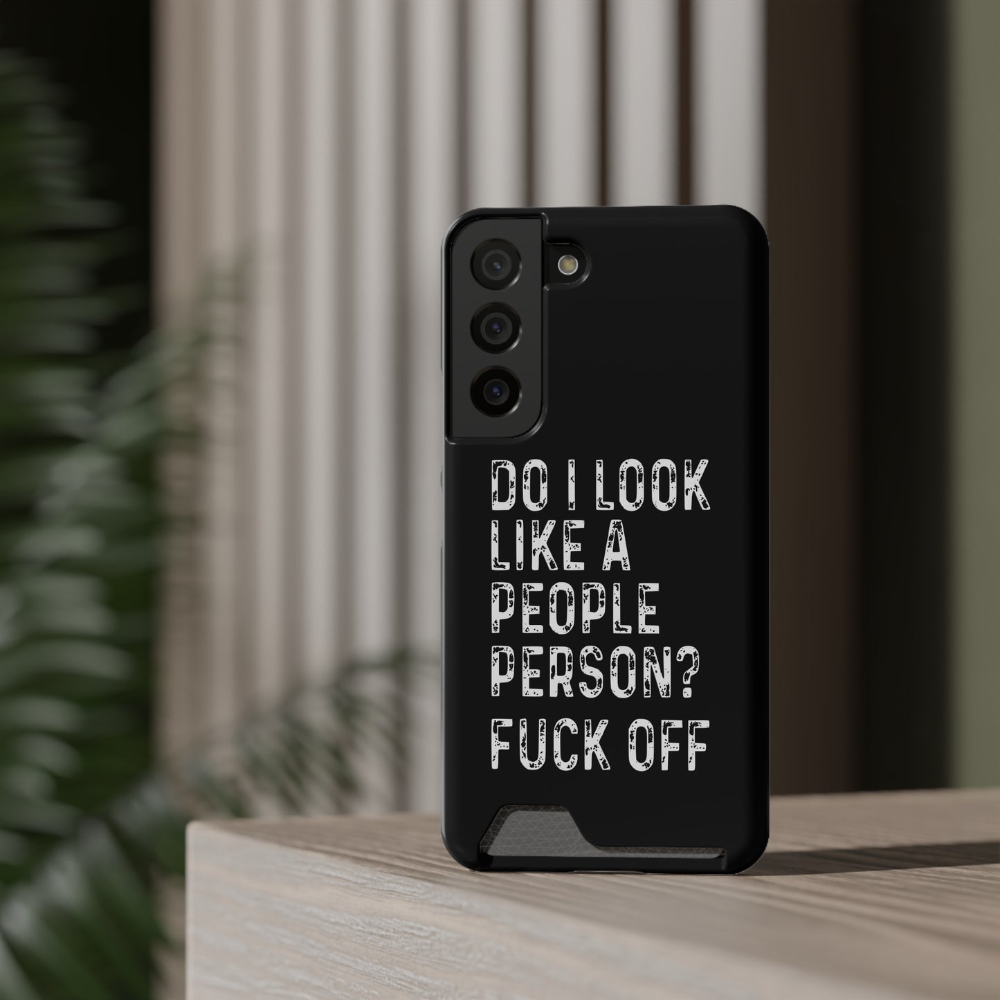 Fuck Off | Impact-Resistant Phone Case With Card Holder | iPhone Samsung Models