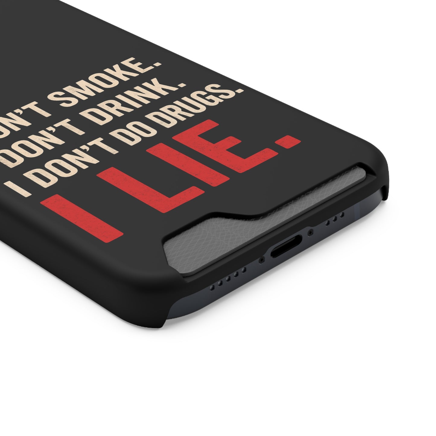 I Lie | Funny Impact-Resistant Phone Case With Card Holder | iPhone Samsung Models