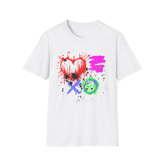 XOXO Heart Shirt | Colorful Kids Shirt | Cool Teen Shirt | Graffiti Fashion | Trending | Dope | Birthday Gift | Unisex Softstyle T-Shirt