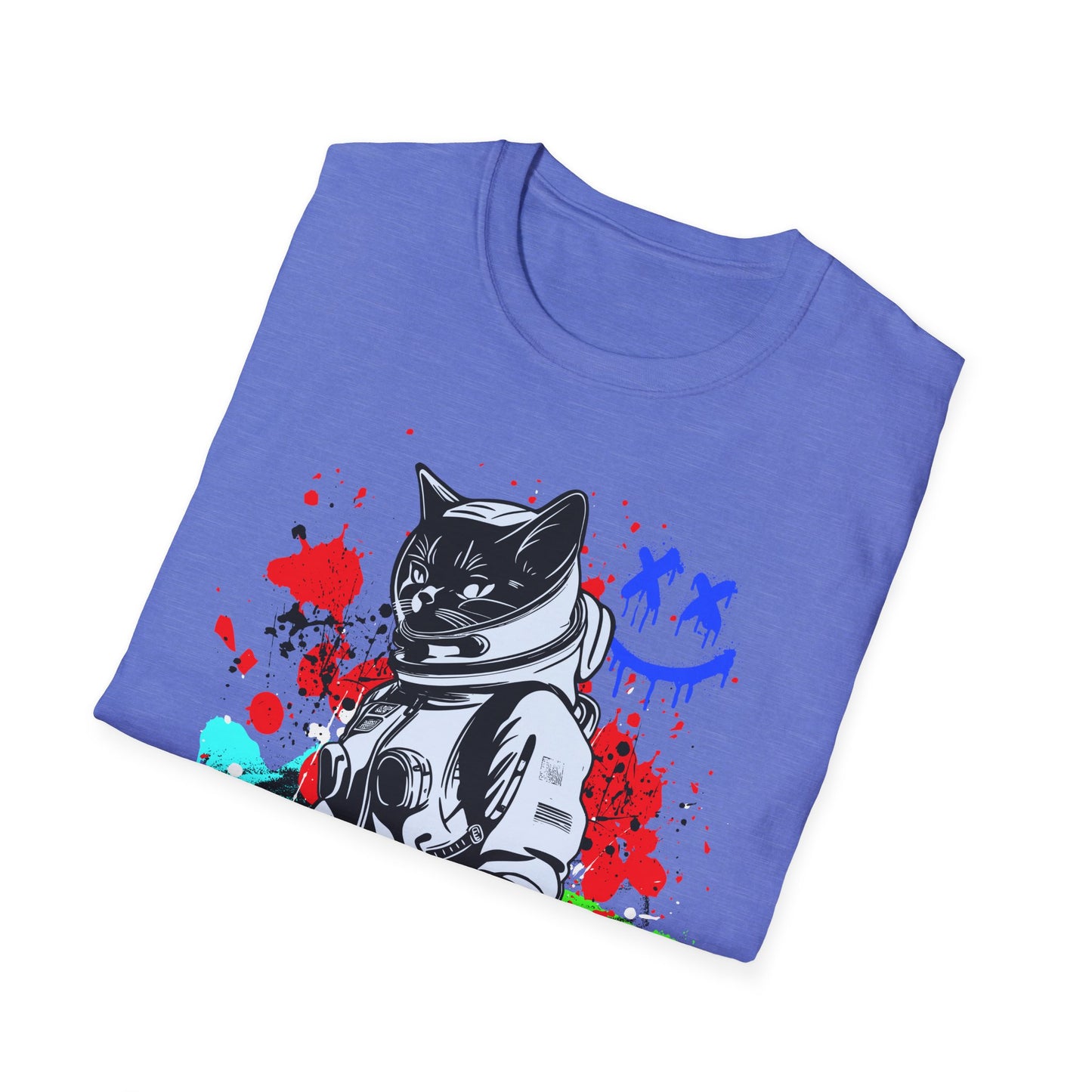 Feline Fury | Colorful Cat Shirt | Cool Teen Shirt | Fashion | Trending | Dope | Cool Design | Birthday Gift | Unisex Softstyle T-Shirt