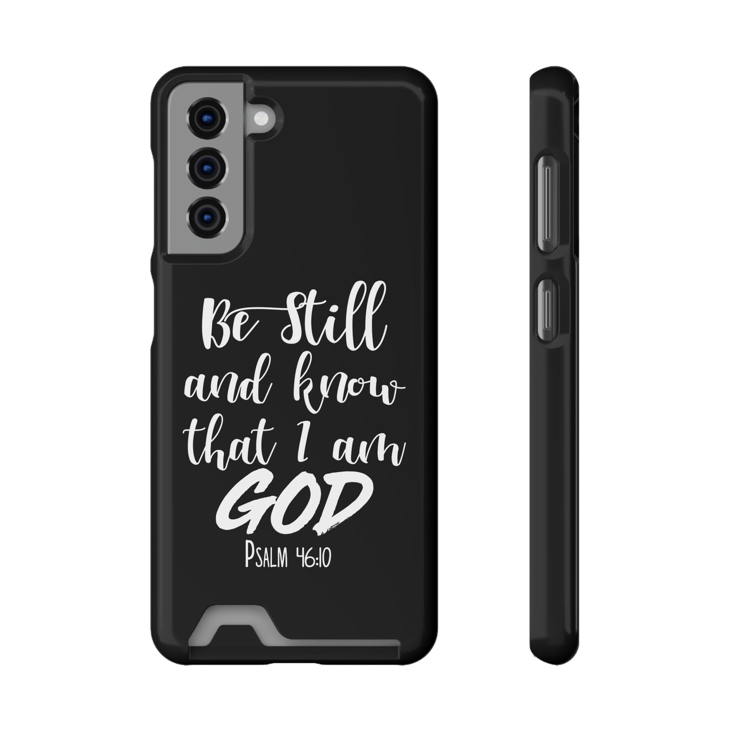 Psalm 46:10 | Impact-Resistant Phone Case With Card Holder | iPhone Samsung Models