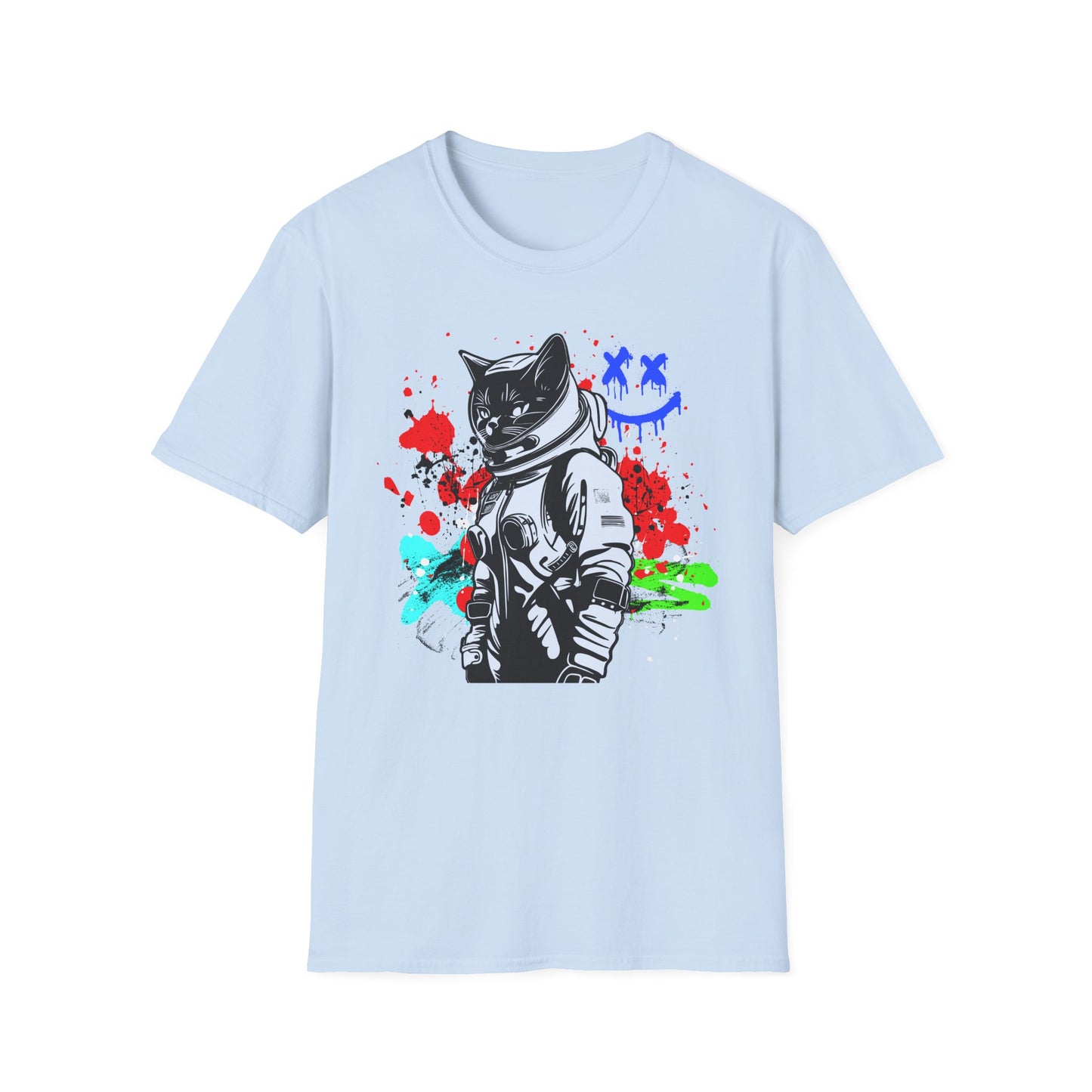 Feline Fury | Colorful Cat Shirt | Cool Teen Shirt | Fashion | Trending | Dope | Cool Design | Birthday Gift | Unisex Softstyle T-Shirt