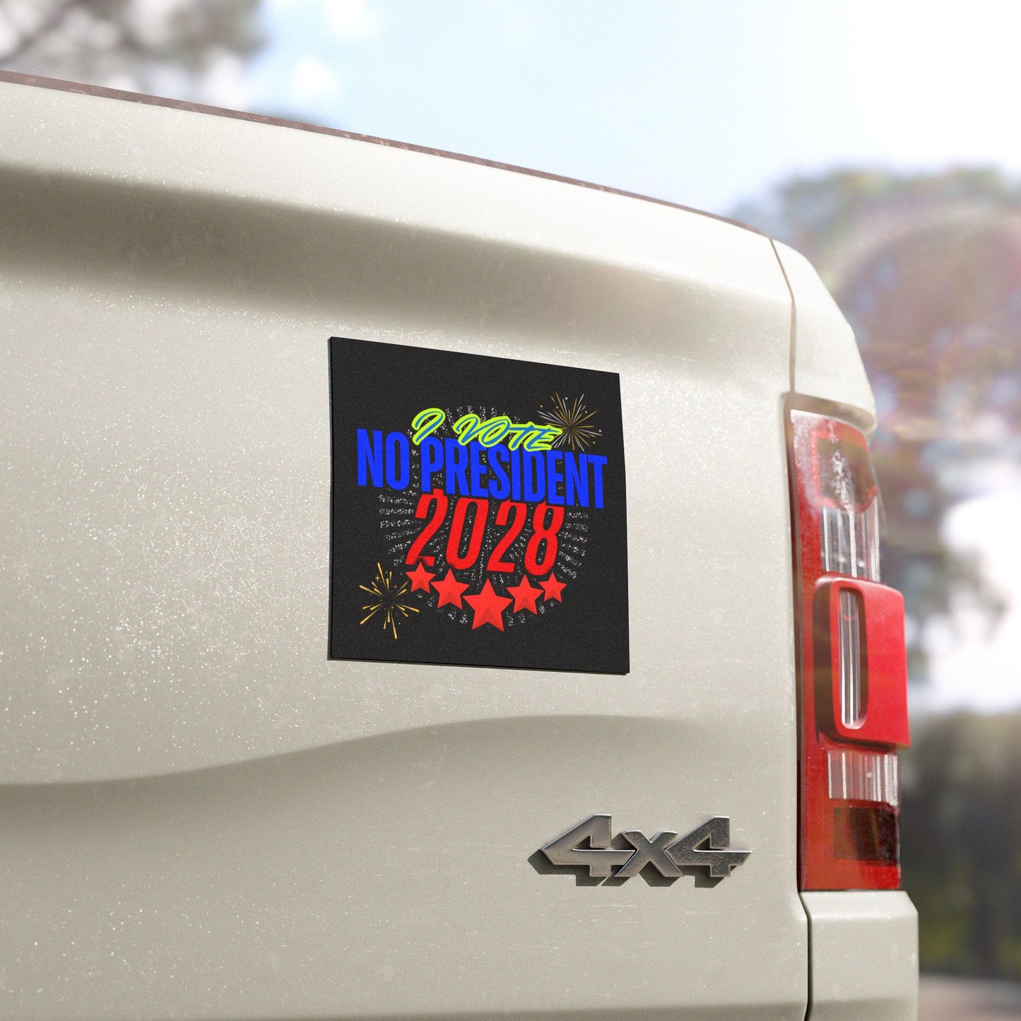 No President 2028 Car Magnet | Cool Design | Eye Grabber | Car Accessory | Truck Decal | Truck Sticker | Unique Car Decal
